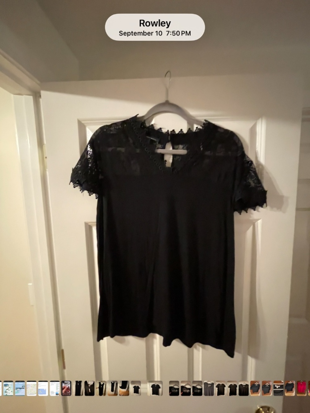 INC Black Top, Lace sleeves and top, Size 2x